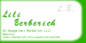 lili berberich business card